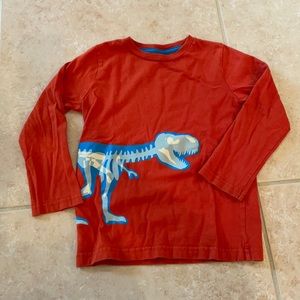Mini Boden Dino Long Sleeve Shirt